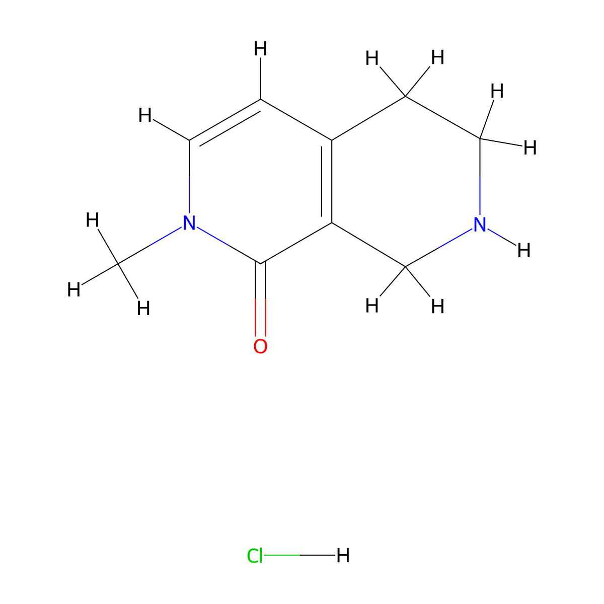 2-Methyl-5,6,7,8-tetrahydro-2,7-naphthyridin-1-one;hydrochloride molecular structure, CAS 2460754-48-5