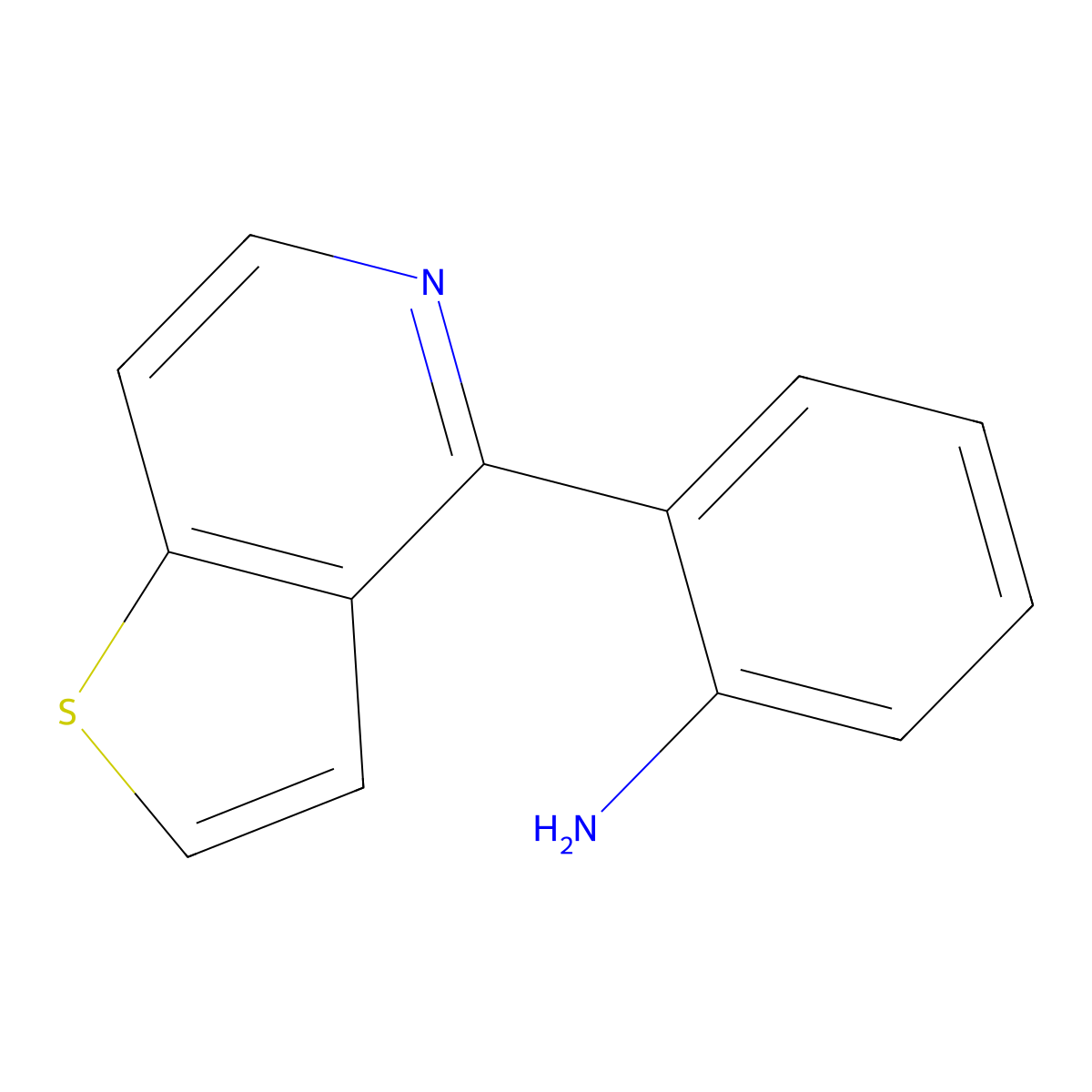 2-{Thieno[3,2-c]pyridin-4-yl}aniline molecular structure, CAS 2460754-82-7