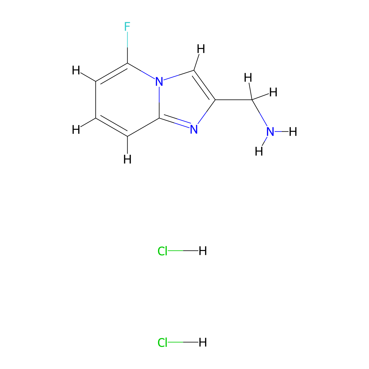 (5-Fluoroimidazo[1,2-a]pyridin-2-yl)methanamine;dihydrochloride molecular structure, CAS 2460754-95-2