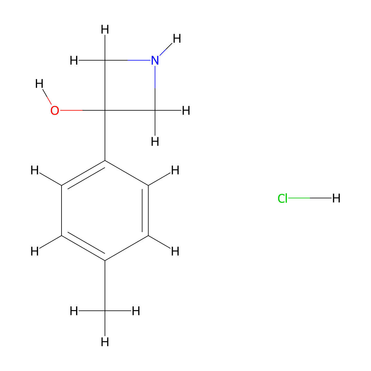 3-(4-Methylphenyl)azetidin-3-ol hydrochloride molecular structure, CAS 2460755-00-2