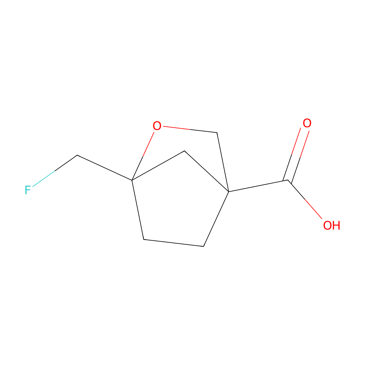 1-(Fluoromethyl)-2-oxabicyclo(2.2.1)heptane-4-carboxylic acid molecular structure, CAS 2460755-32-0
