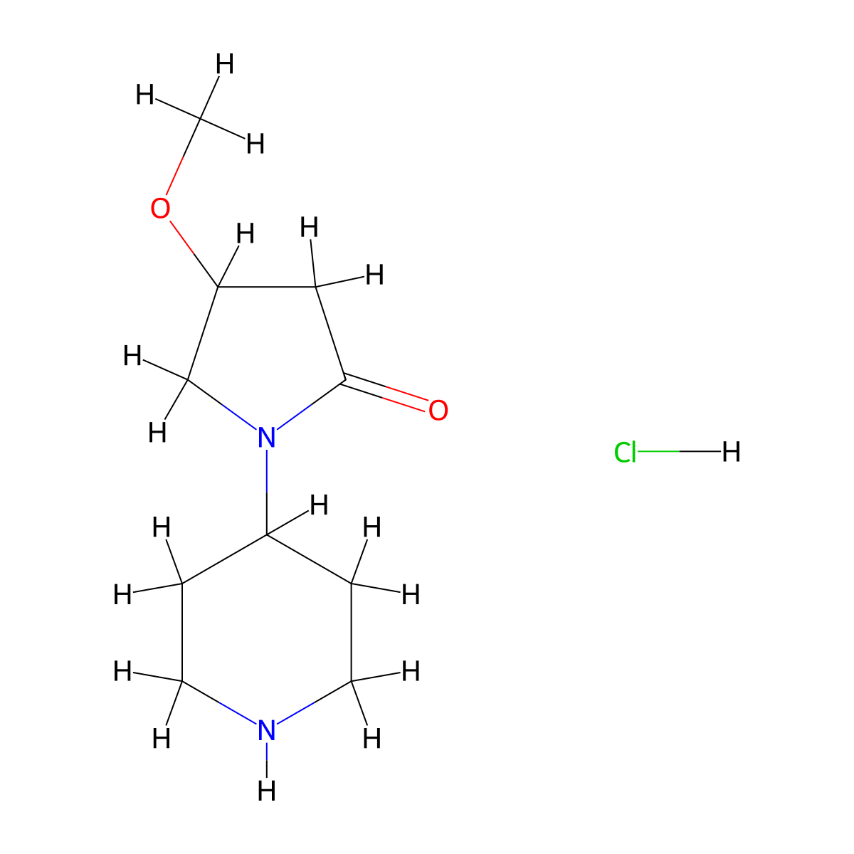 4-Methoxy-1-(piperidin-4-yl)pyrrolidin-2-one hydrochloride molecular structure, CAS 2460755-39-7