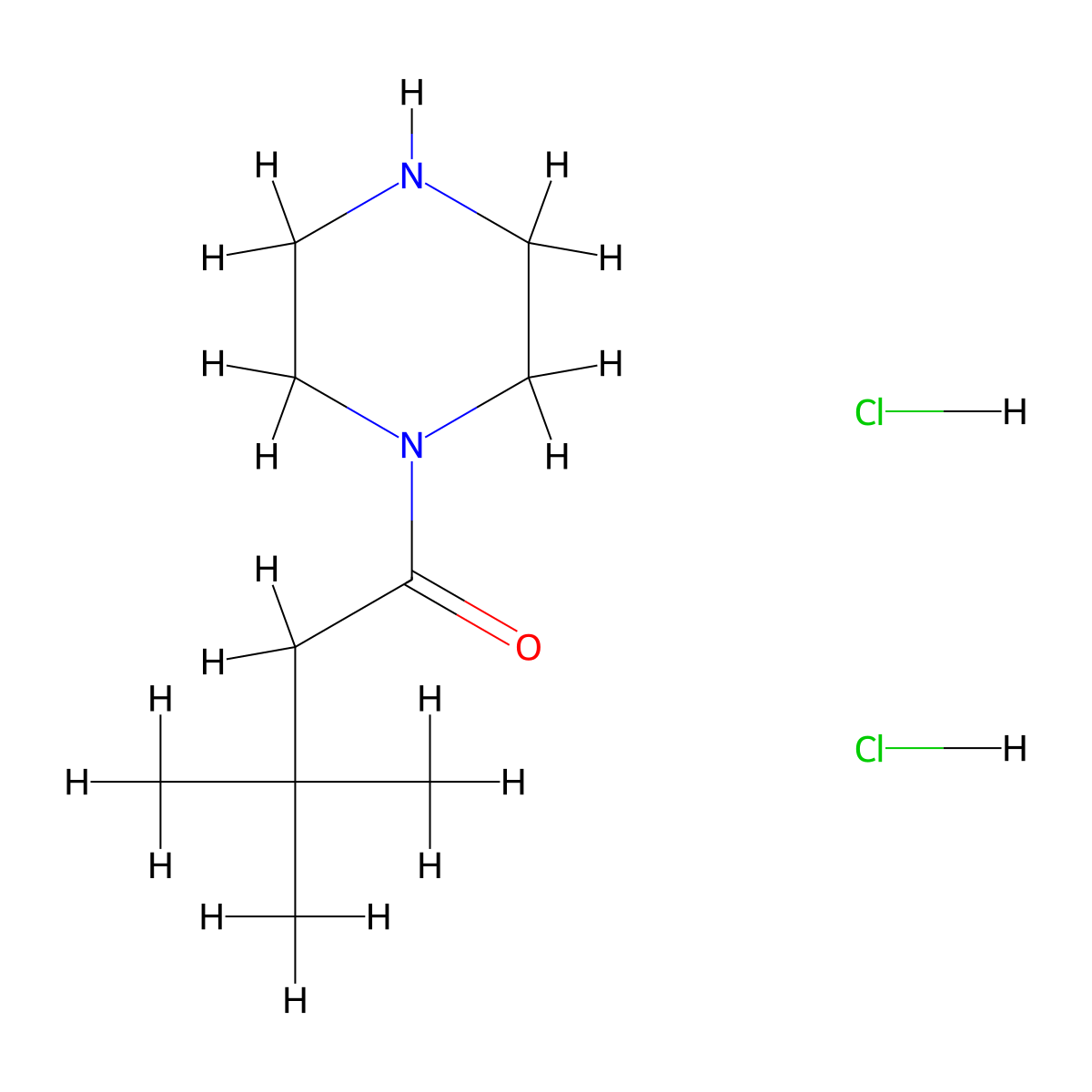 3,3-Dimethyl-1-(piperazin-1-yl)butan-1-one dihydrochloride molecular structure, CAS 2460755-42-2