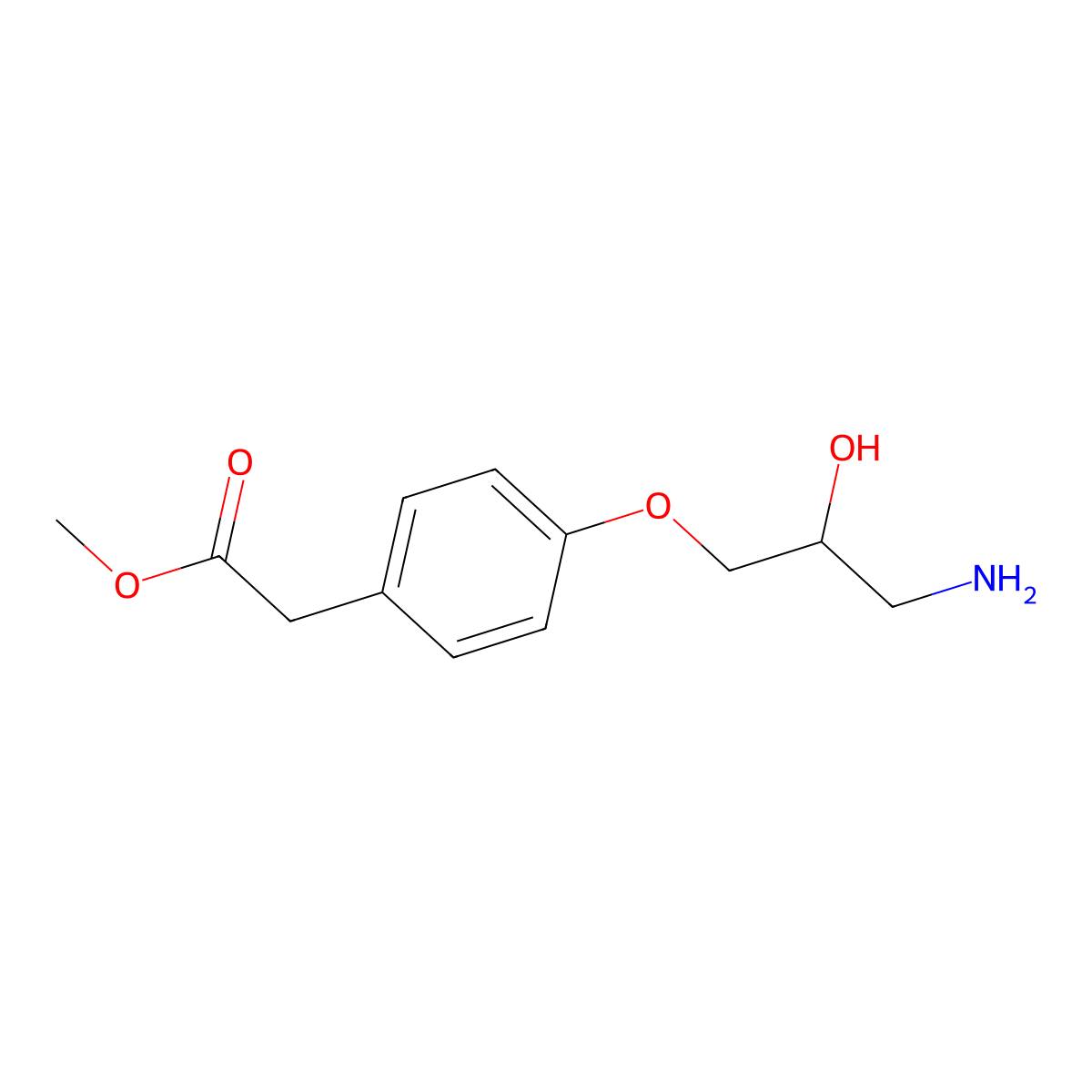 Methyl 2-[4-(3-amino-2-hydroxypropoxy)phenyl]acetate molecular structure, CAS 2460755-74-0