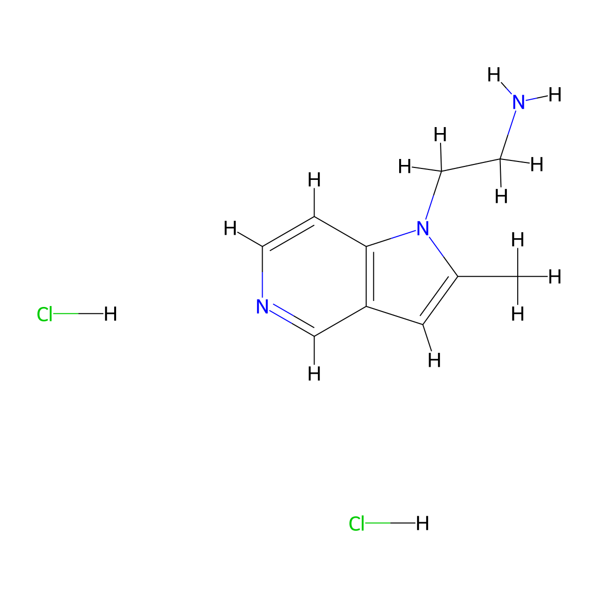 2-(2-Methylpyrrolo[3,2-c]pyridin-1-yl)ethanamine;dihydrochloride molecular structure, CAS 2460755-80-8