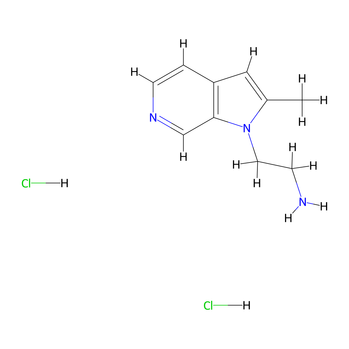 2-(2-Methylpyrrolo[2,3-c]pyridin-1-yl)ethanamine;dihydrochloride molecular structure, CAS 2460755-96-6