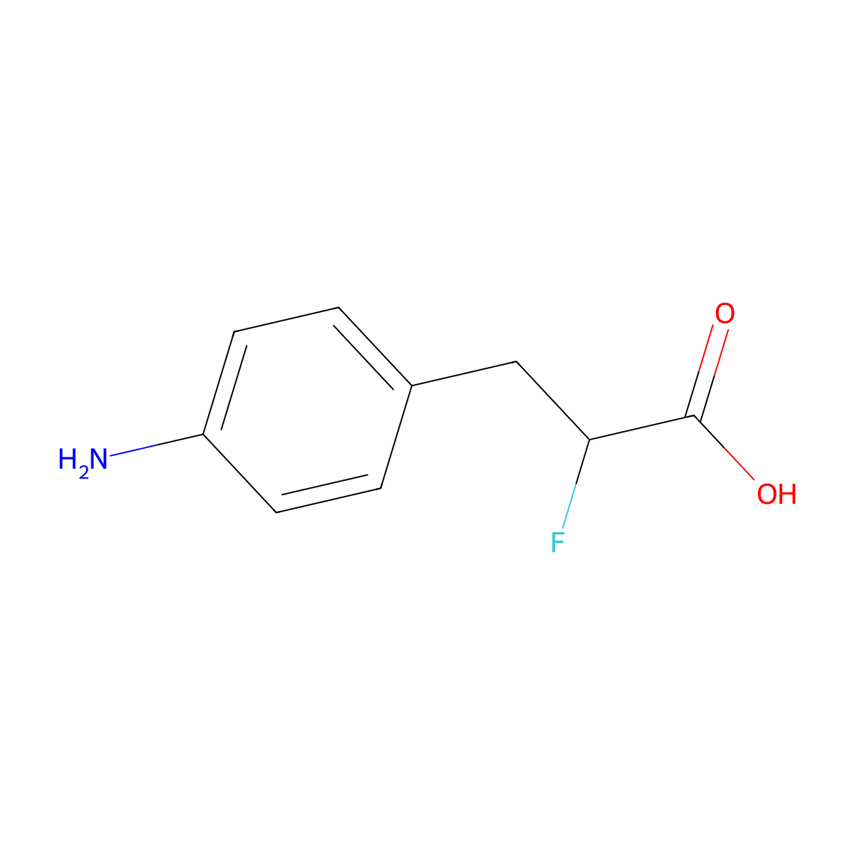 3-(4-Aminophenyl)-2-fluoropropanoic acid molecular structure, CAS 2460755-98-8