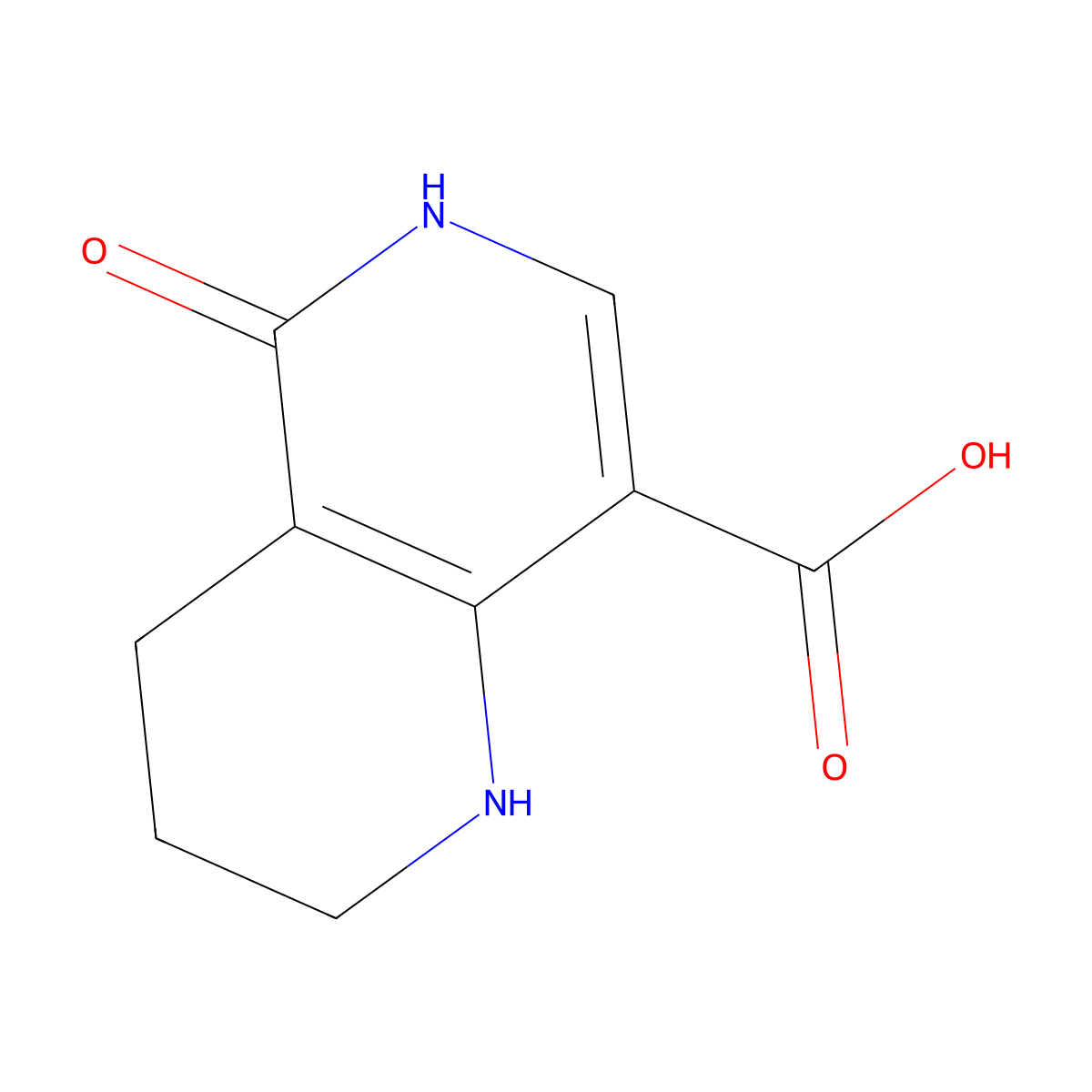 5-Hydroxy-1,2,3,4-tetrahydro-1,6-naphthyridine-8-carboxylic acid molecular structure, CAS 2460756-07-2