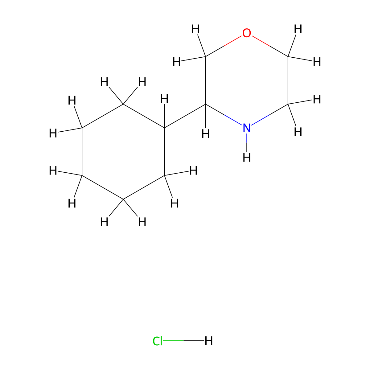 3-Cyclohexylmorpholine hydrochloride molecular structure, CAS 2460756-13-0