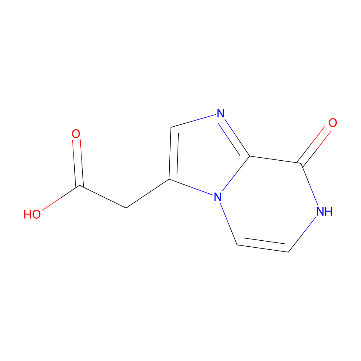2-(8-Oxo-7H-imidazo[1,2-a]pyrazin-3-yl)acetic acid molecular structure, CAS 2460756-19-6
