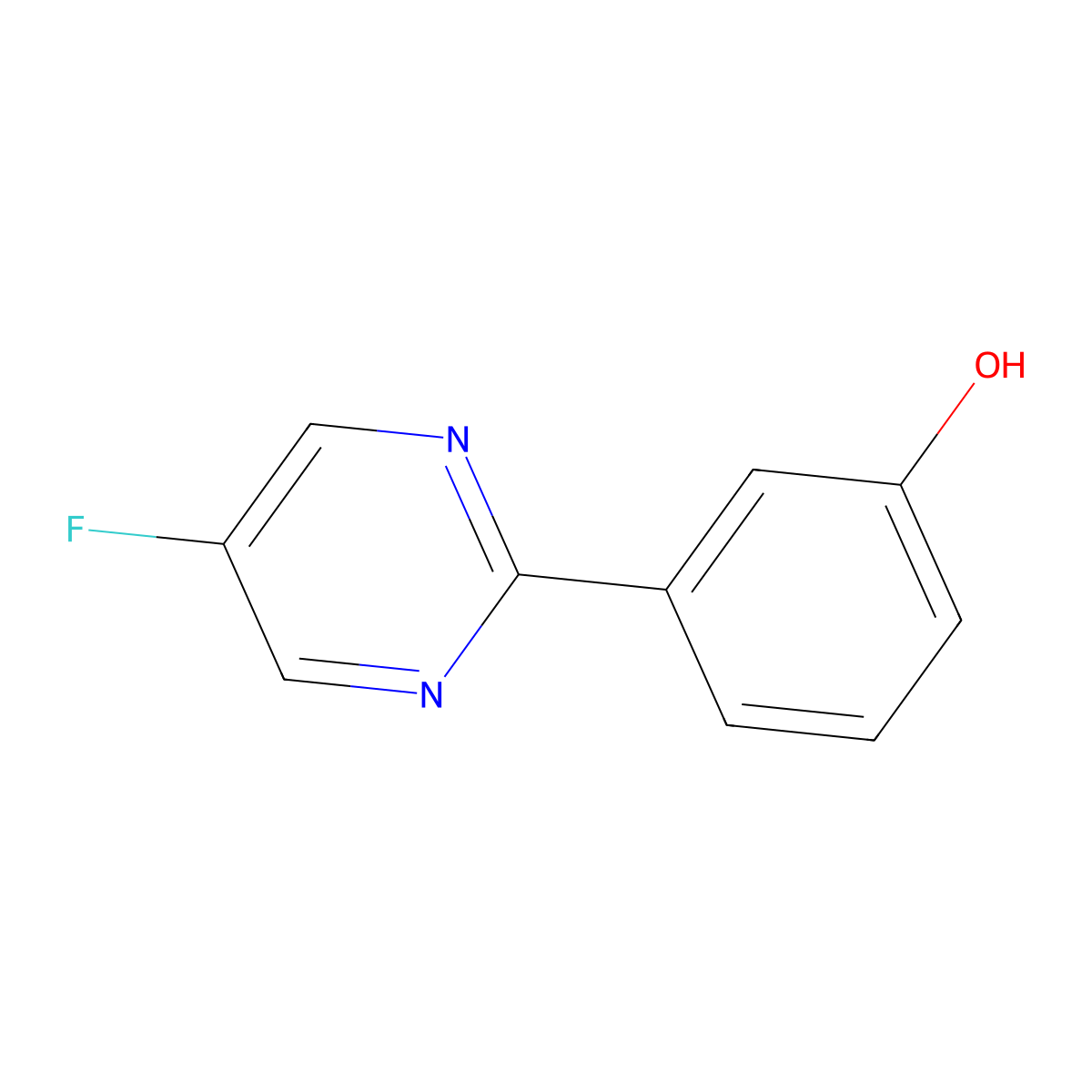3-(5-Fluoropyrimidin-2-yl)phenol molecular structure, CAS 2460756-40-3