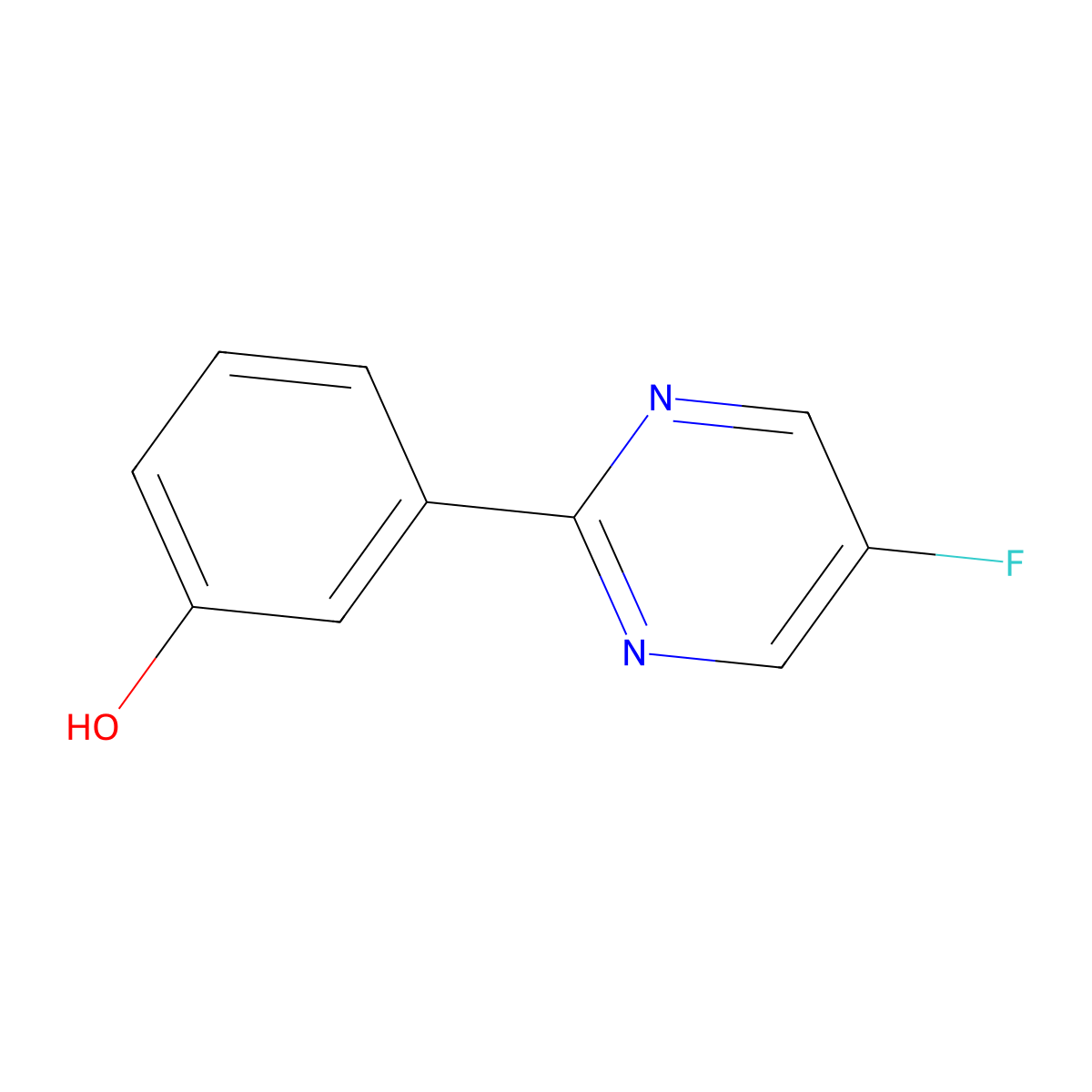 3-(5-Fluoropyrimidin-2-yl)phenol molecular structure, CAS 2460756-40-3