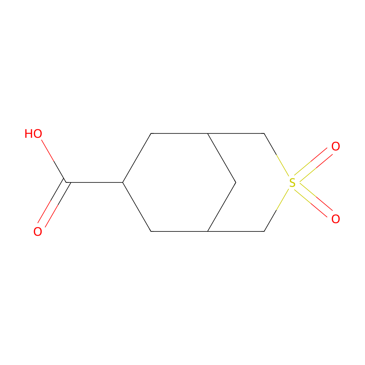 3,3-Dioxo-3lambda6-thiabicyclo[3.3.1]nonane-7-carboxylic acid molecular structure, CAS 2460756-90-3
