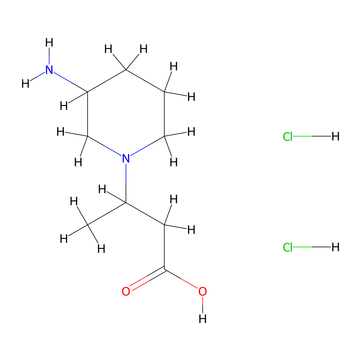 3-(3-Aminopiperidin-1-yl)butanoicaciddihydrochloride molecular structure, CAS 2460756-91-4