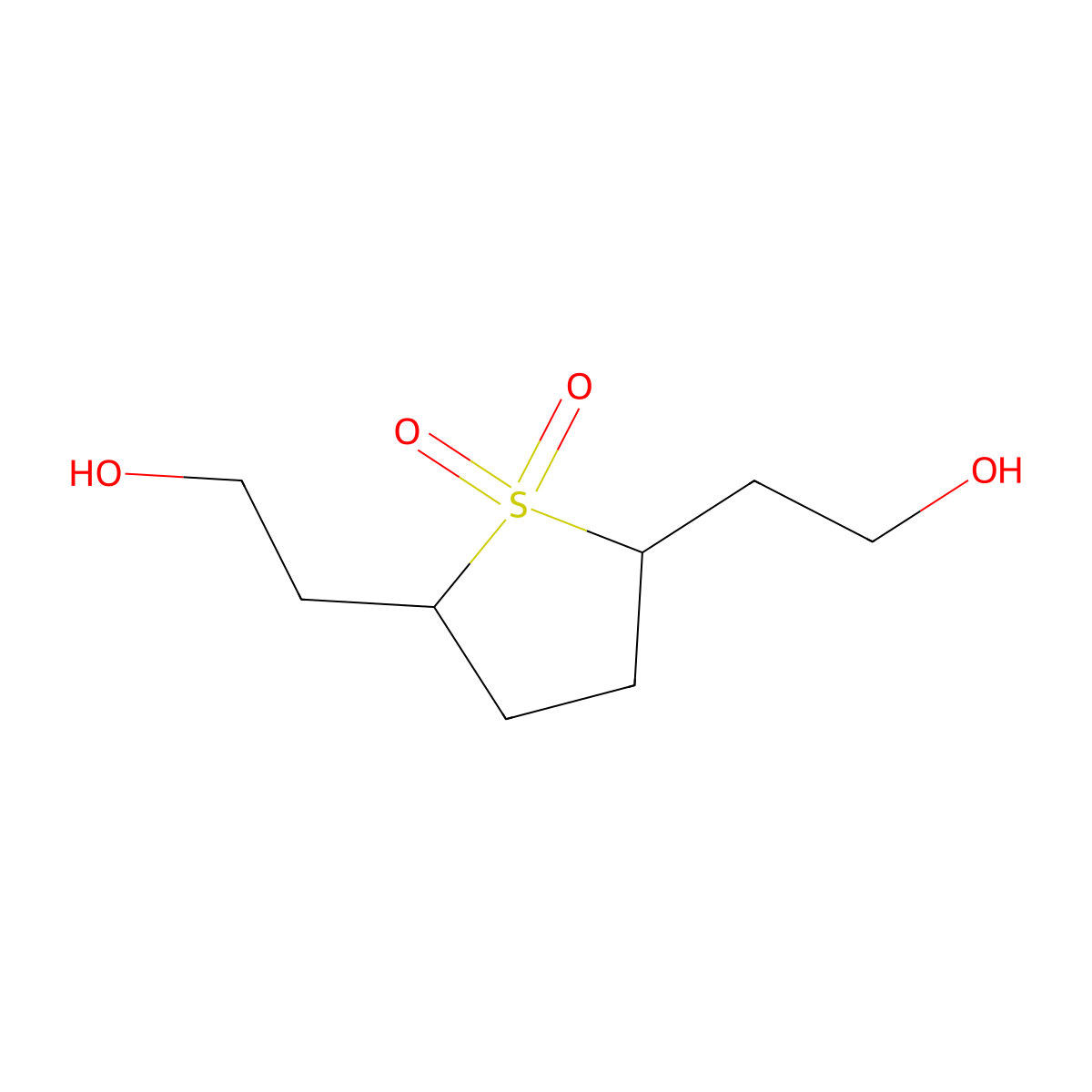 2,5-Bis(2-hydroxyethyl)-1lambda6-thiolane-1,1-dione molecular structure, CAS 2460757-01-9