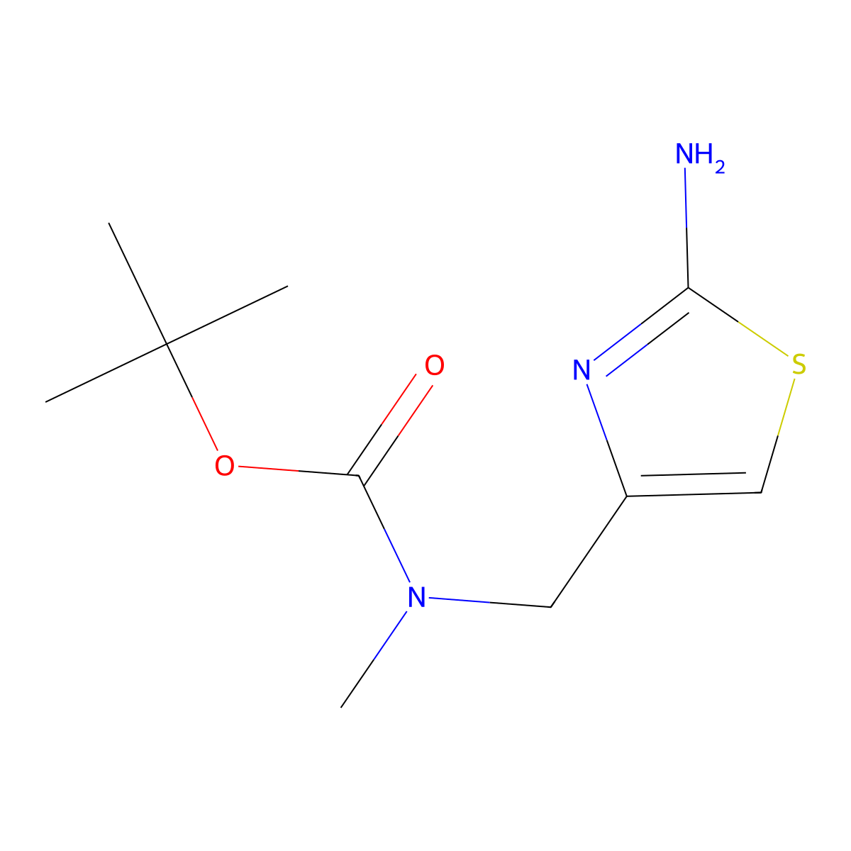 Tert-butyl N-[(2-amino-1,3-thiazol-4-yl)methyl]-N-methylcarbamate molecular structure, CAS 2460757-15-5