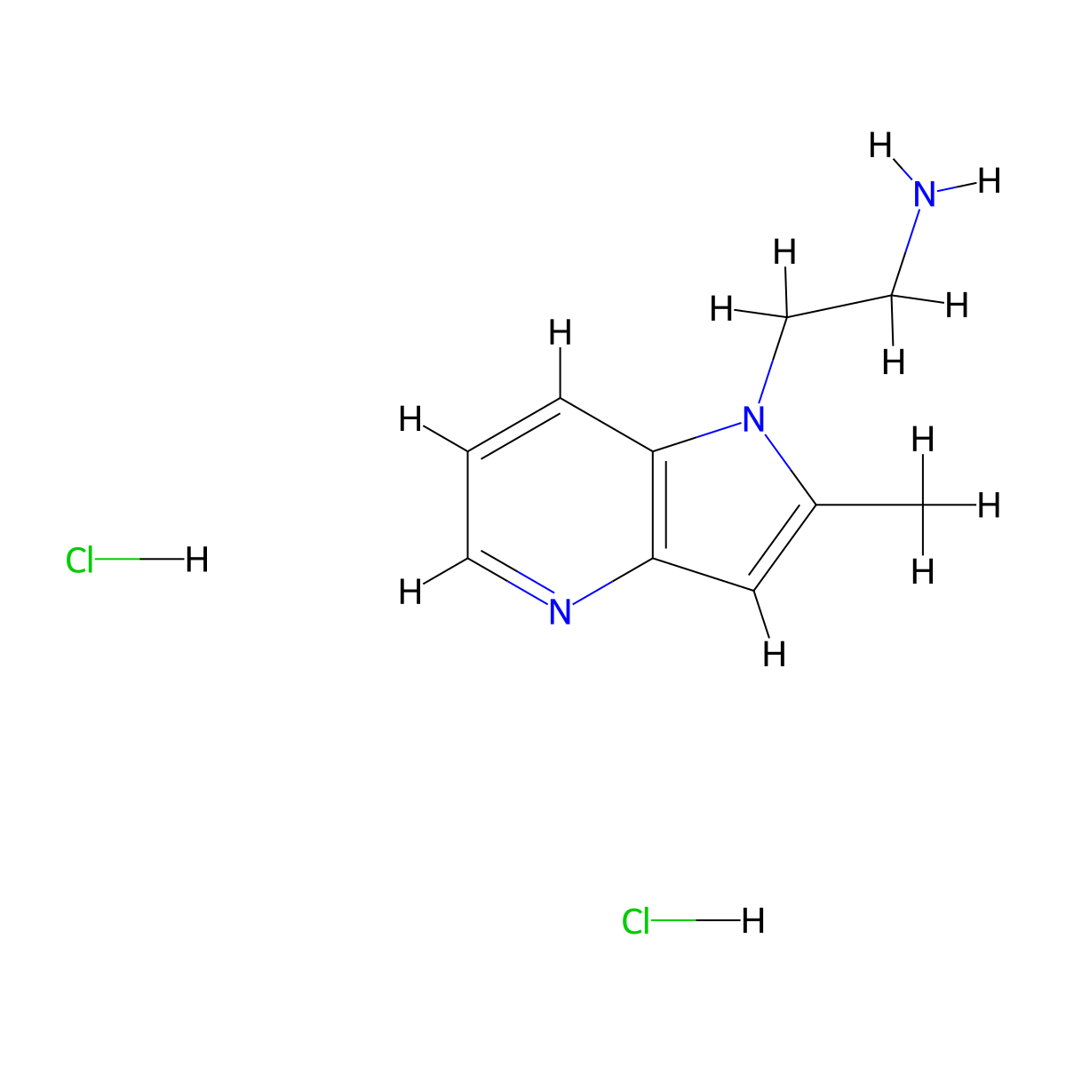 2-(2-Methylpyrrolo[3,2-b]pyridin-1-yl)ethanamine;dihydrochloride molecular structure, CAS 2460757-17-7