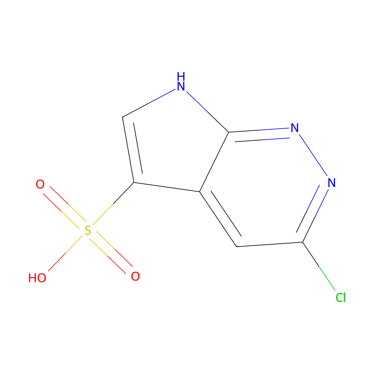 3-Chloro-7H-pyrrolo[2,3-c]pyridazine-5-sulfonic acid molecular structure, CAS 2460757-41-7