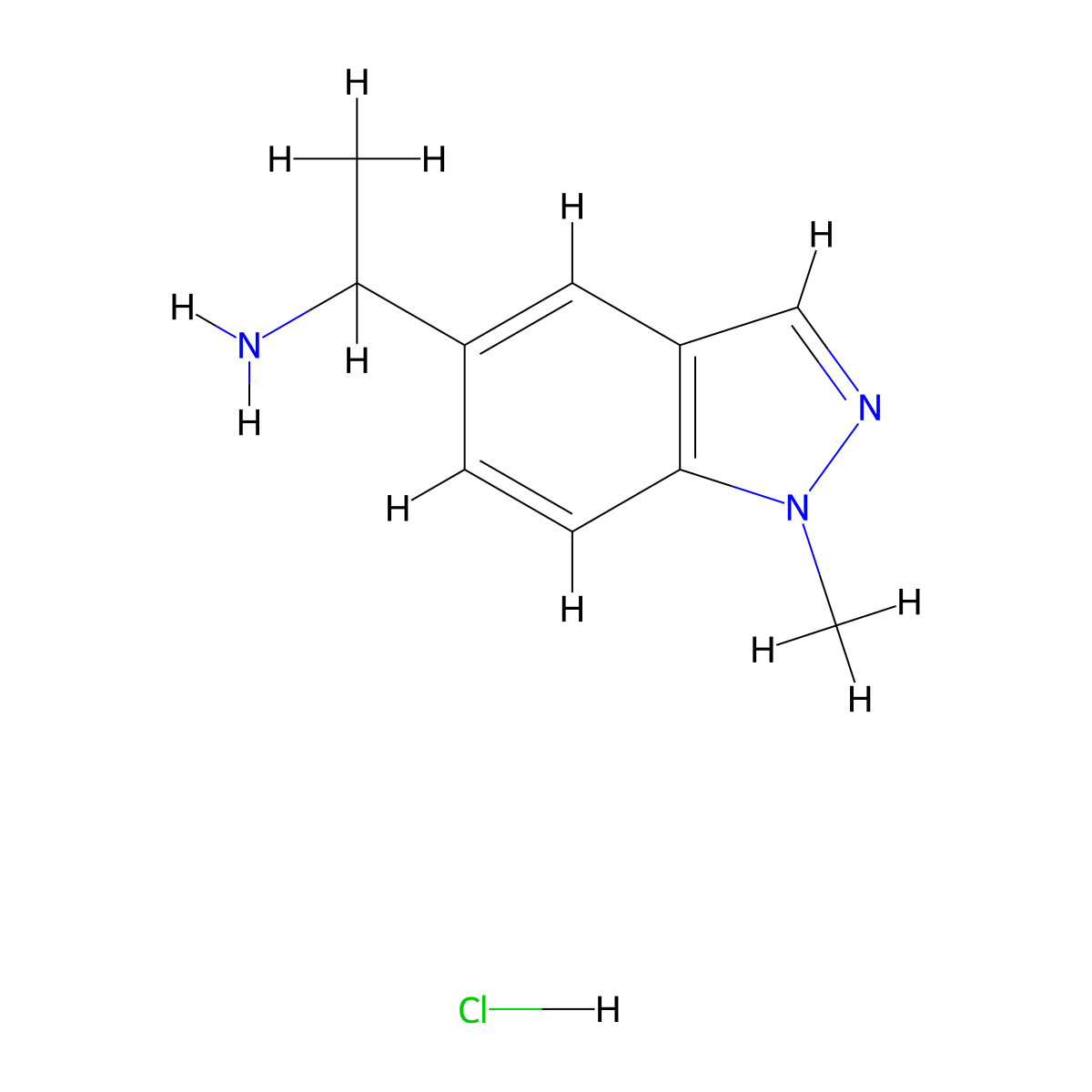 1-(1-Methylindazol-5-yl)ethanamine;hydrochloride molecular structure, CAS 2460757-60-0