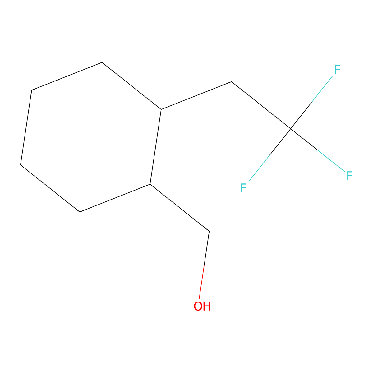 [2-(2,2,2-Trifluoroethyl)cyclohexyl]methanol molecular structure, CAS 2460757-63-3