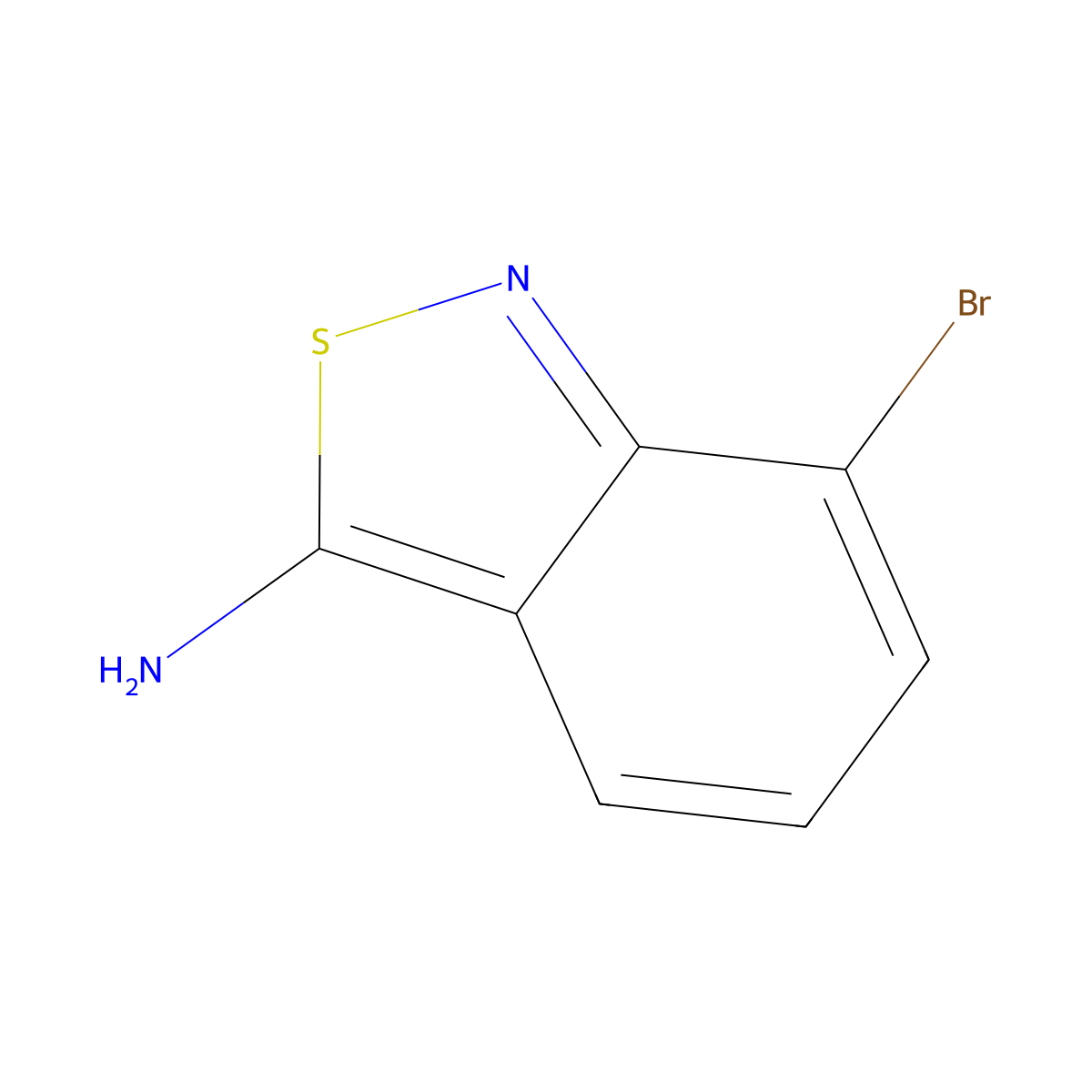 7-Bromo-2,1-benzothiazol-3-amine molecular structure, CAS 2460757-69-9