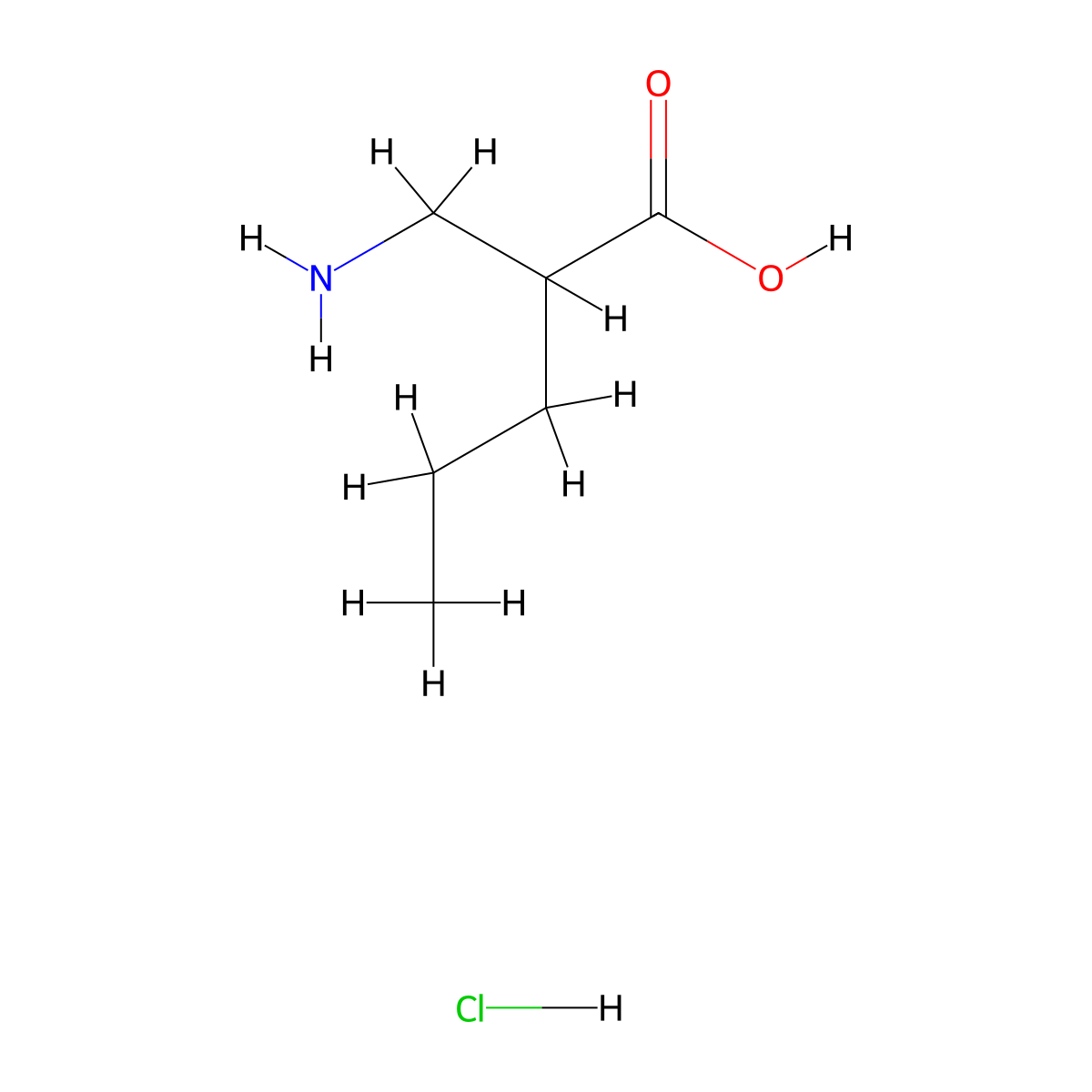 2-(Aminomethyl)pentanoic acid hydrochloride molecular structure, CAS 2460757-73-5