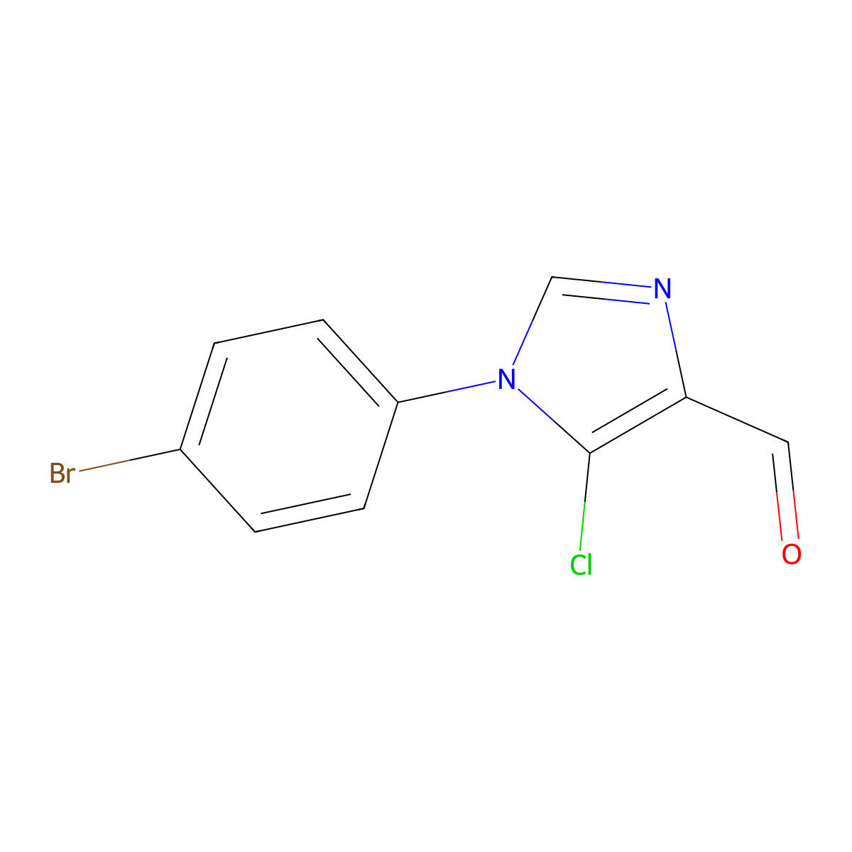 1-(4-bromophenyl)-5-chloro-1H-imidazole-4-carbaldehyde molecular structure, CAS 2460757-75-7
