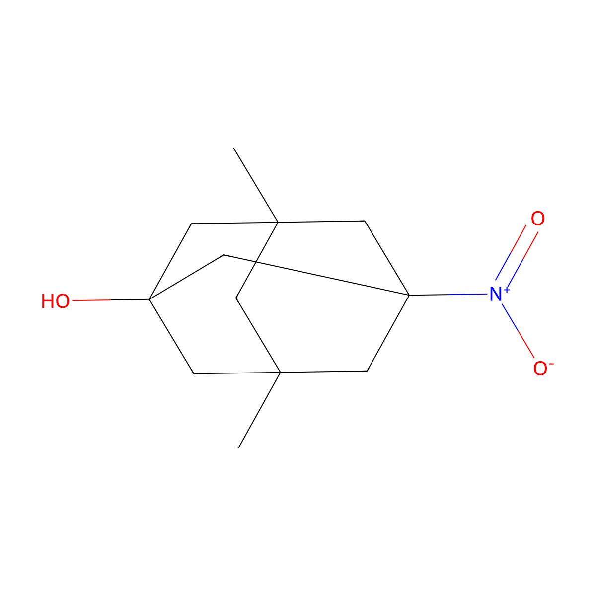 3,5-Dimethyl-7-nitroadamantan-1-ol molecular structure, CAS 2460757-92-8