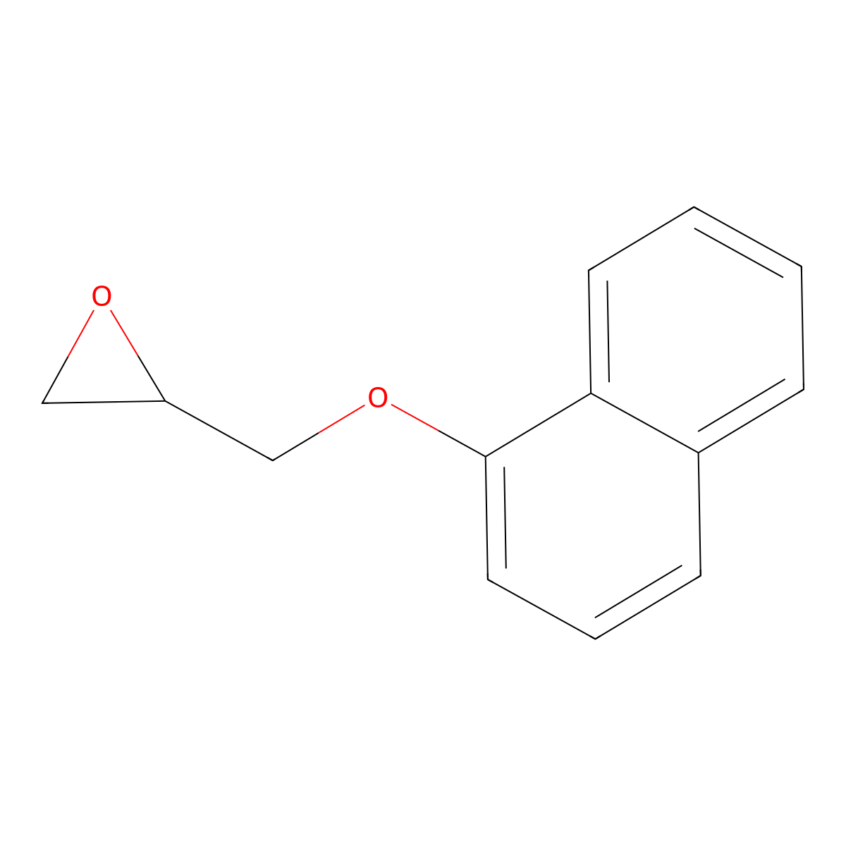 2-((1-Naphthalenyloxy)methyl)oxirane molecular structure, CAS 2461-42-9