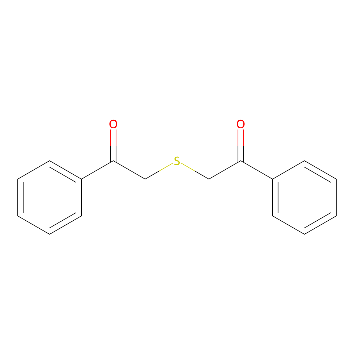 Bis(benzoylmethyl) sulfide molecular structure, CAS 2461-80-5