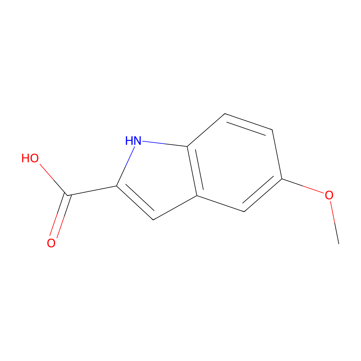 5-Methoxyindole-2-carboxylic acid molecular structure, CAS 24610-33-1