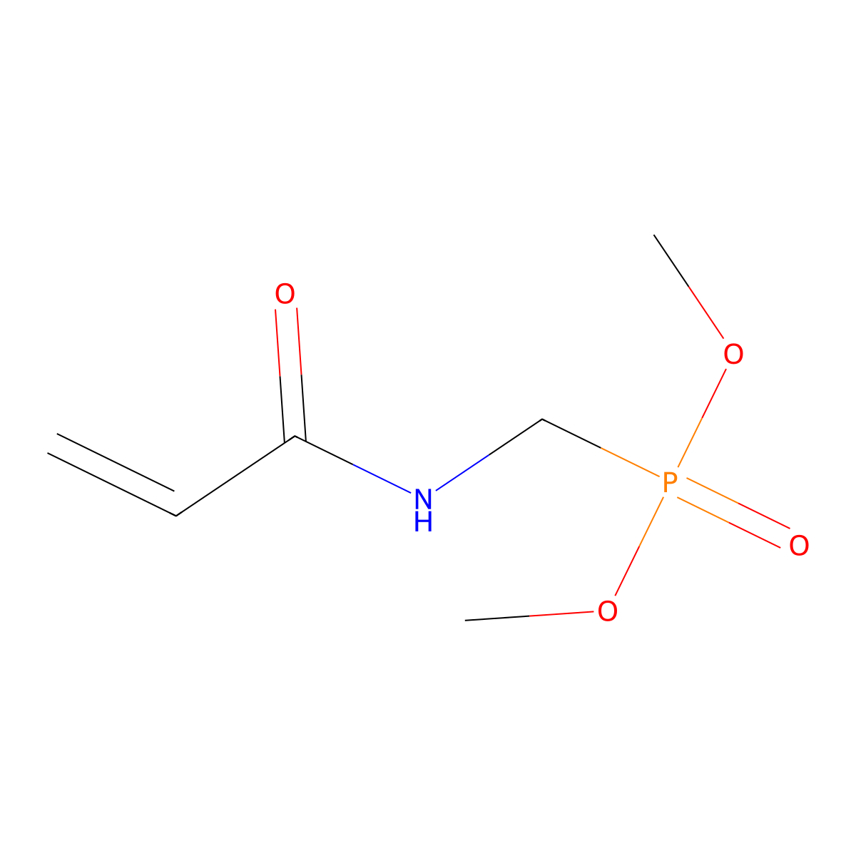 Dimethyl (((1-oxoallyl)amino)methyl)phosphonate molecular structure, CAS 24610-95-5