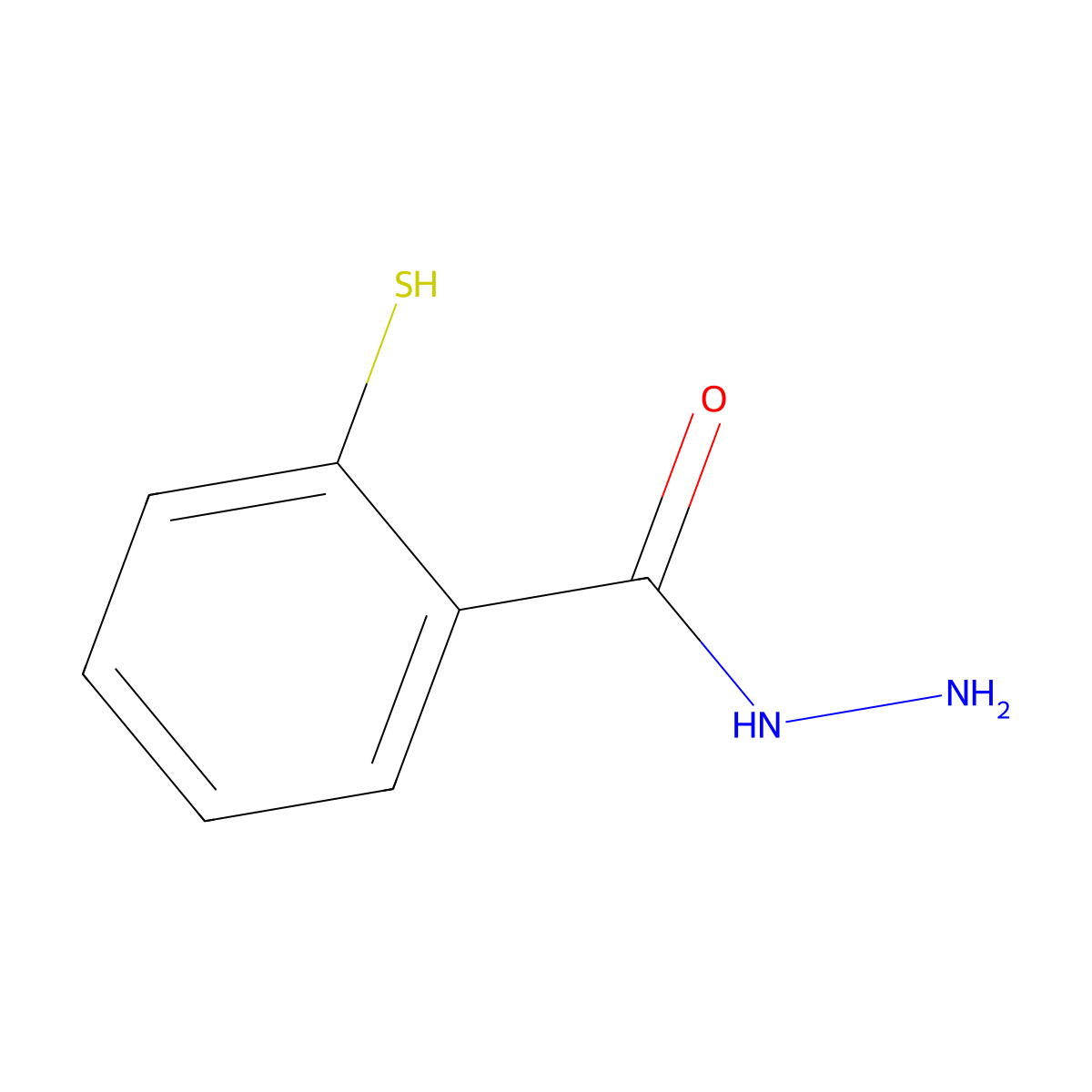 2-Sulfanylbenzohydrazide molecular structure, CAS 24611-43-6