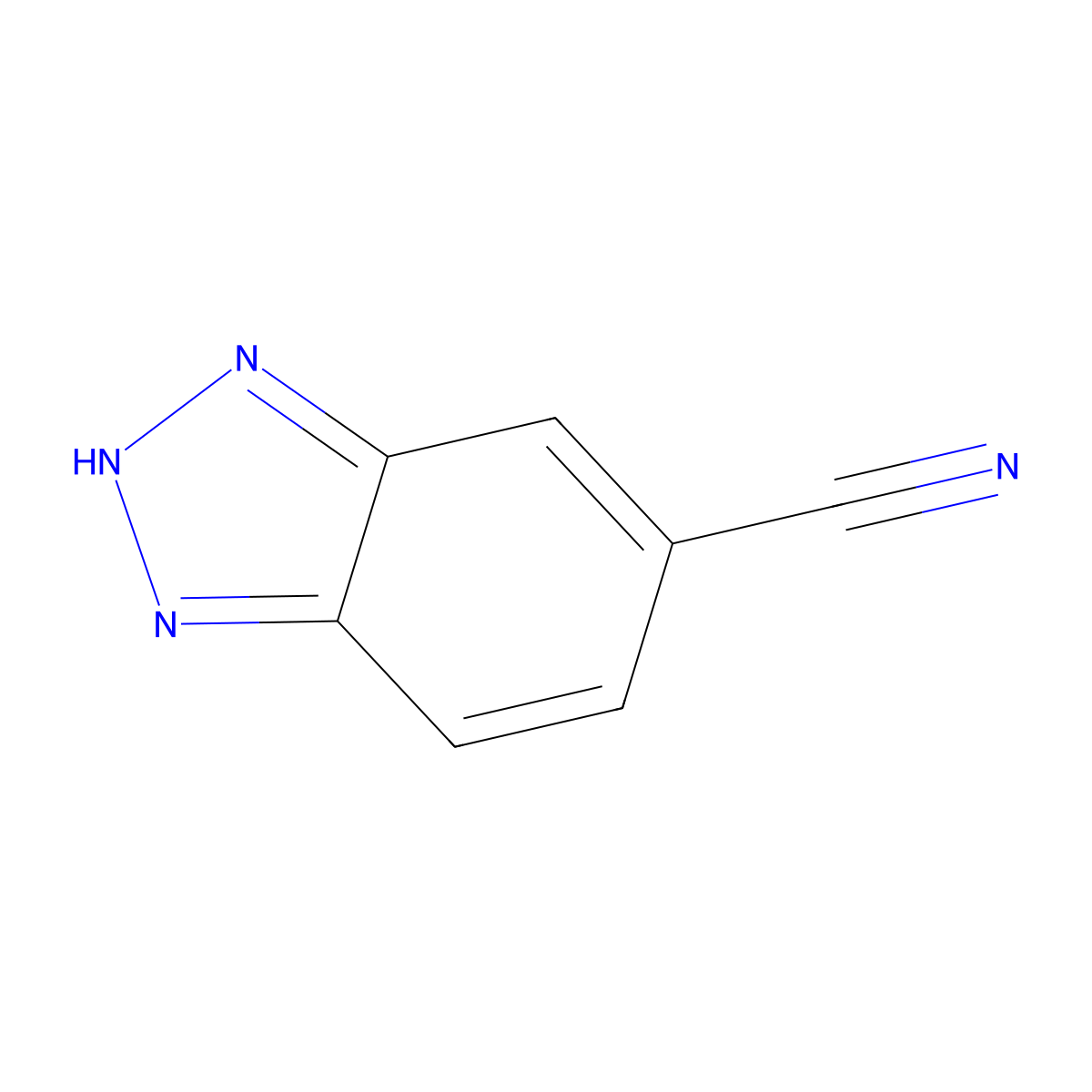 1H-1,2,3-benzotriazole-5-carbonitrile molecular structure, CAS 24611-70-9