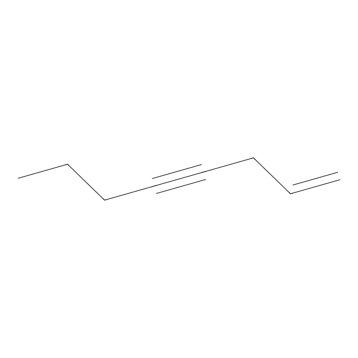 1-Octen-4-yne molecular structure, CAS 24612-83-7