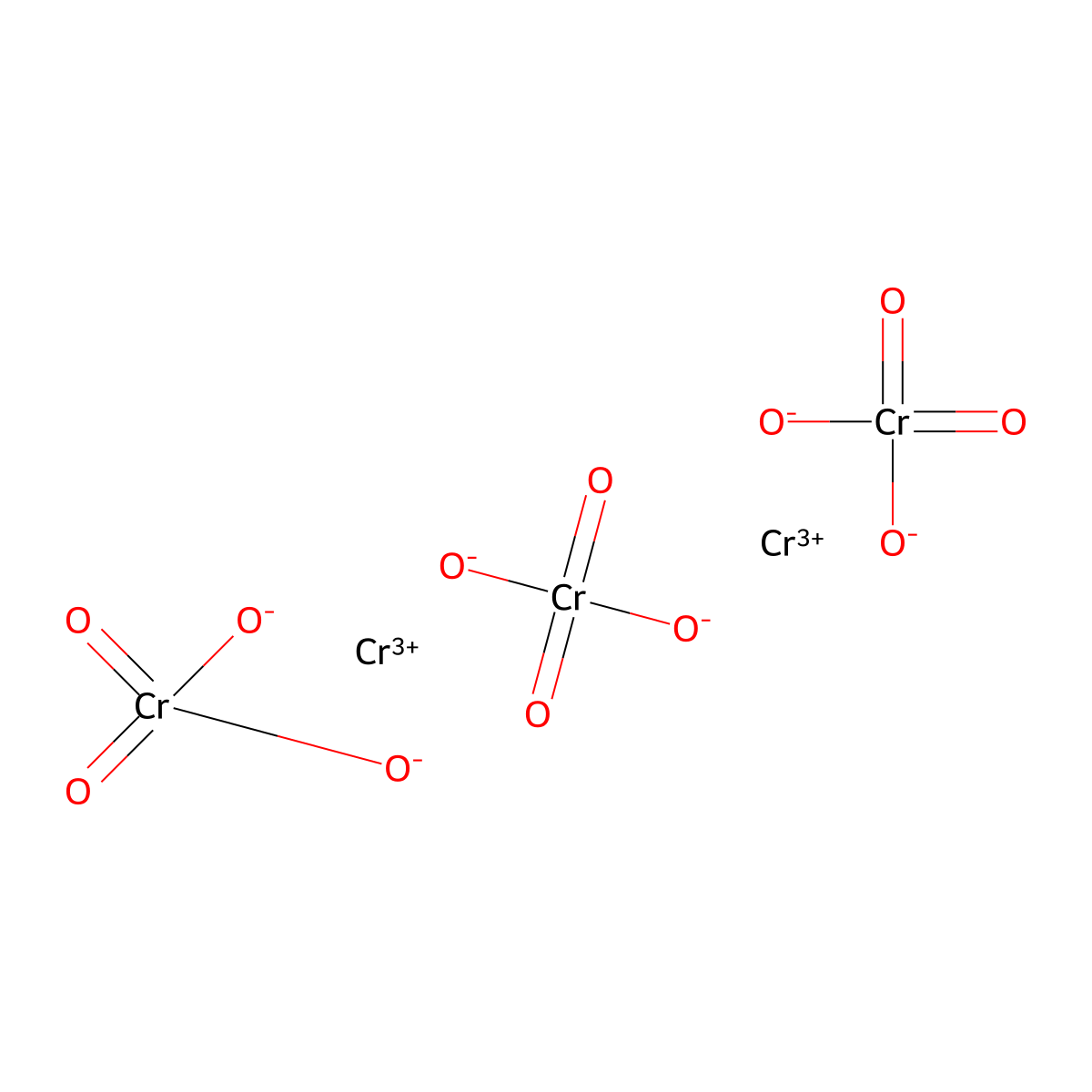 Chromic chromate molecular structure, CAS 24613-89-6