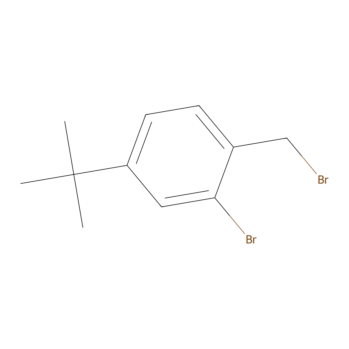 2-Bromo-1-(bromomethyl)-4-tert-butylbenzene molecular structure, CAS 246139-76-4