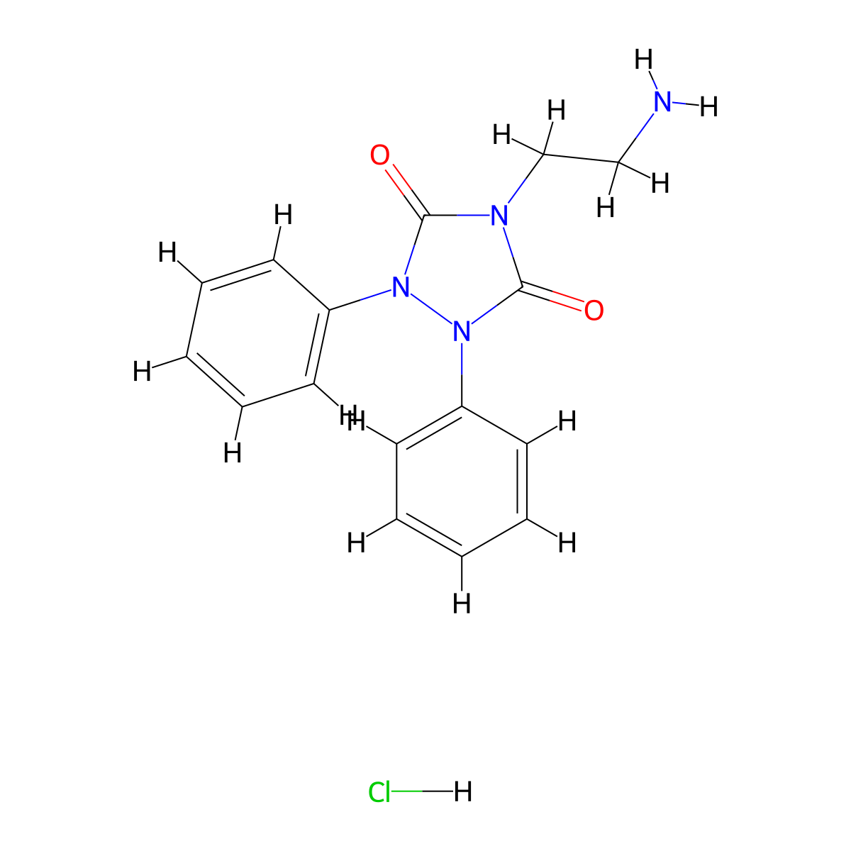 4-(2-Aminoethyl)-1,2-diphenyl-1,2,4-triazolidine-3,5-dione hydrochloride molecular structure, CAS 246146-17-8