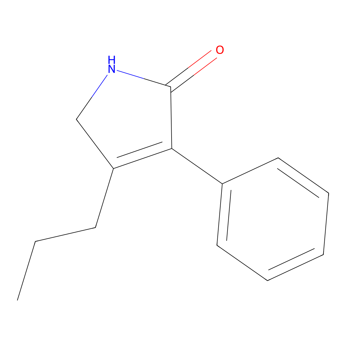 1,5-Dihydro-3-phenyl-4-propyl-2H-pyrrol-2-one molecular structure, CAS 246147-57-9