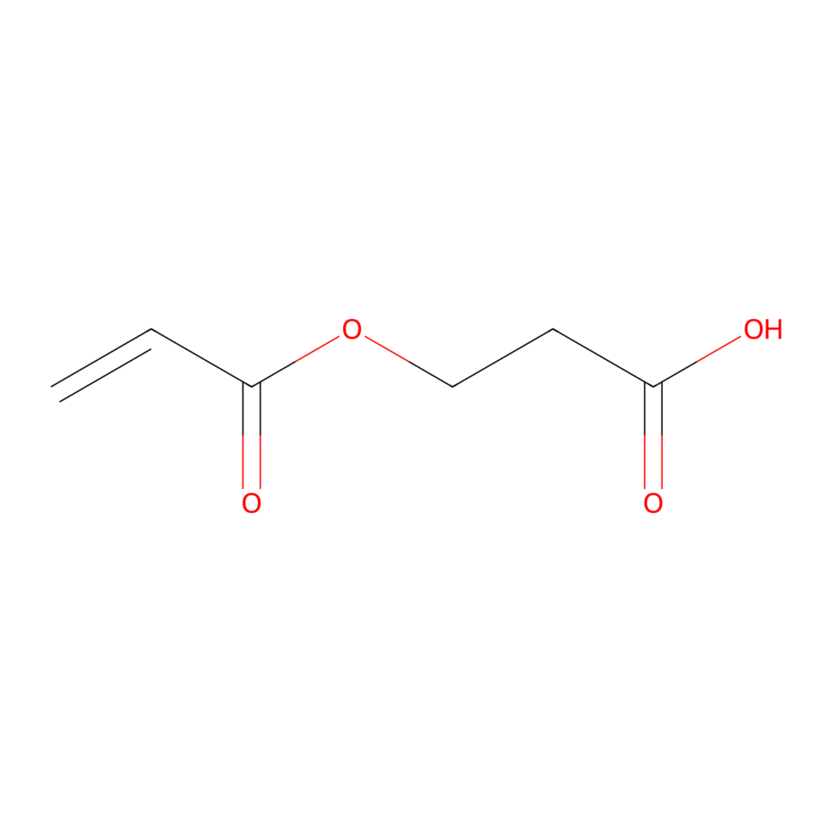 2-Carboxyethyl acrylate molecular structure, CAS 24615-84-7