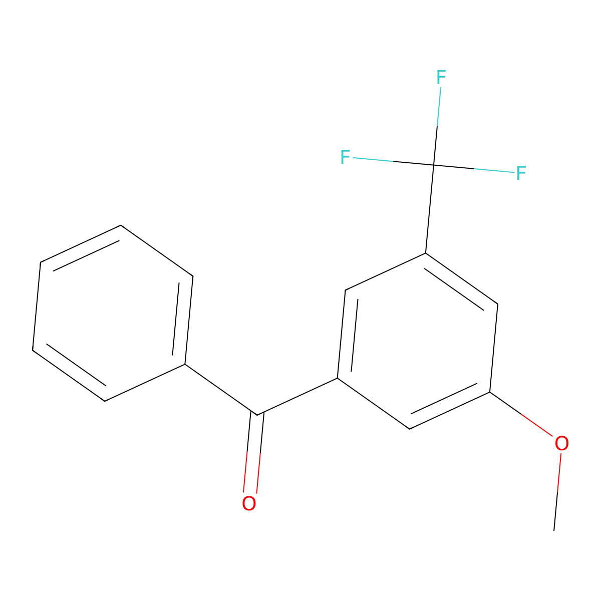 (3-Methoxy-5-(trifluoromethyl)phenyl)(phenyl)methanone molecular structure, CAS 2461604-37-3