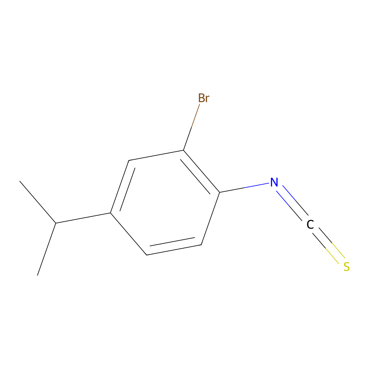 2-Bromo-4-isopropylphenyl isothiocyanate molecular structure, CAS 246166-33-6