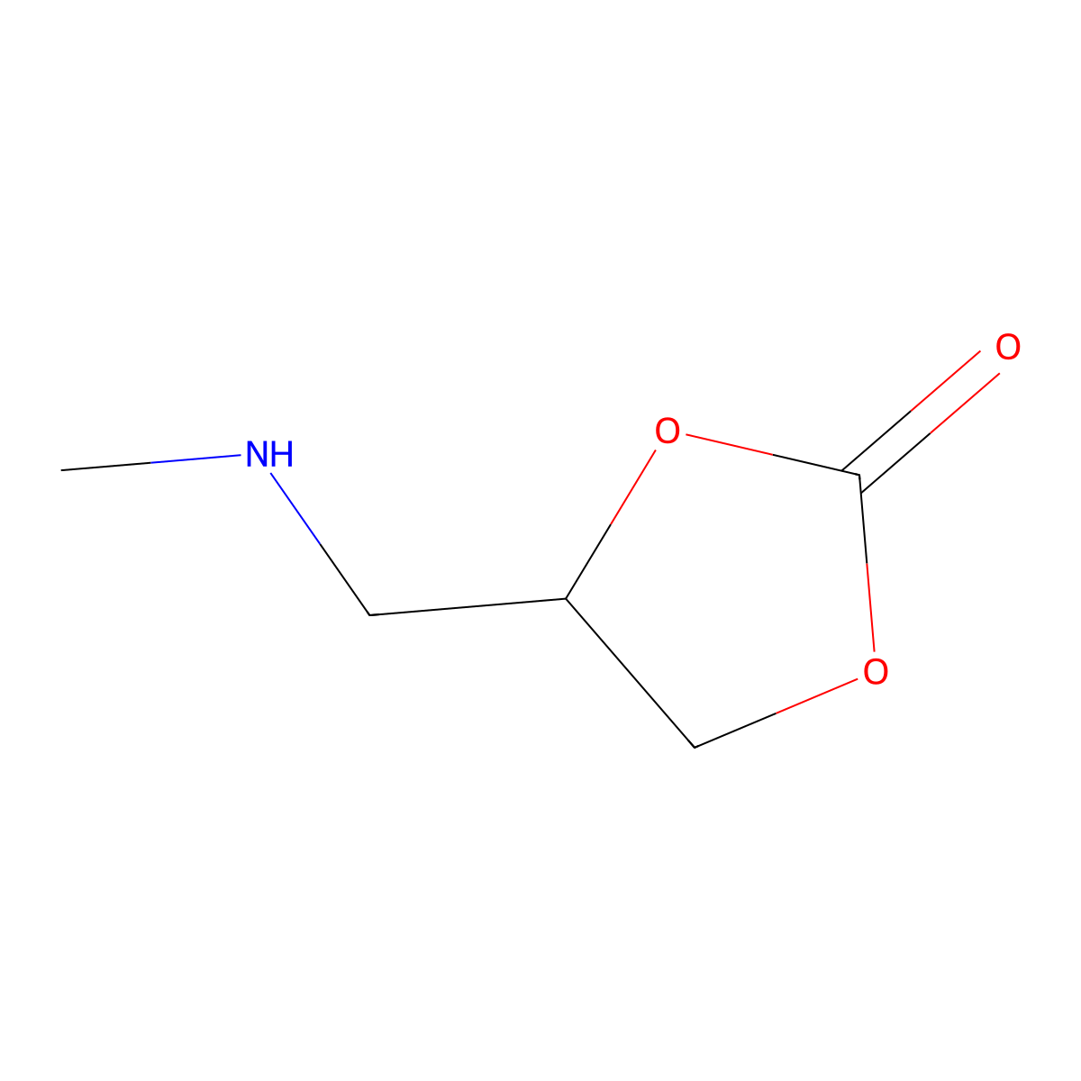 4-[(Methylamino)methyl]-1,3-dioxolan-2-one molecular structure, CAS 246167-53-3