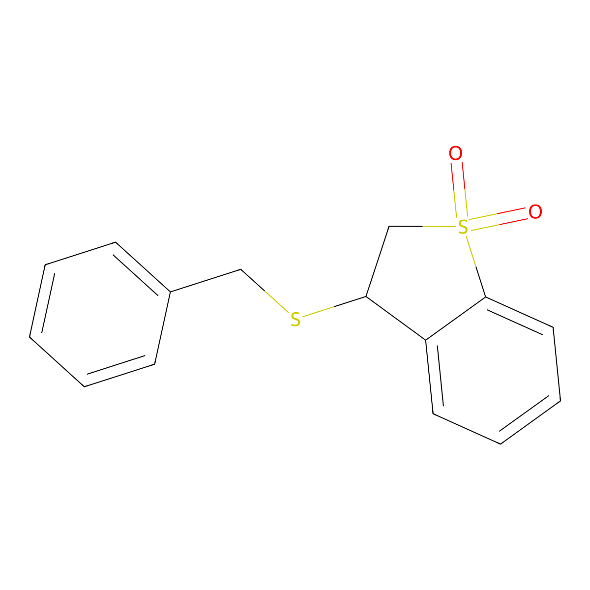 3-(Benzylsulfanyl)-2,3-dihydro-1lambda6-benzothiophene-1,1-dione molecular structure, CAS 246173-59-1