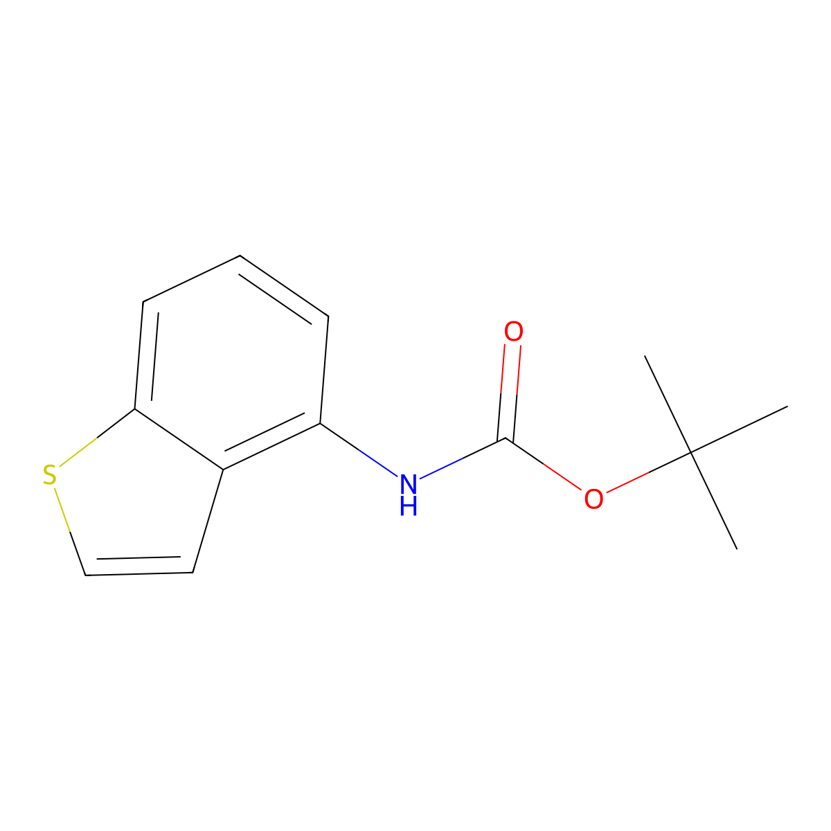 tert-Butyl benzo[b]thiophen-4-ylcarbamate molecular structure, CAS 246175-54-2