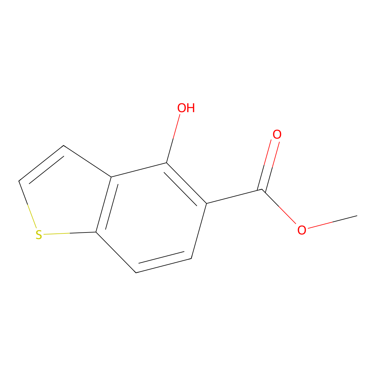 Methyl 4-hydroxybenzo[b]thiophene-5-carboxylate molecular structure, CAS 246177-37-7