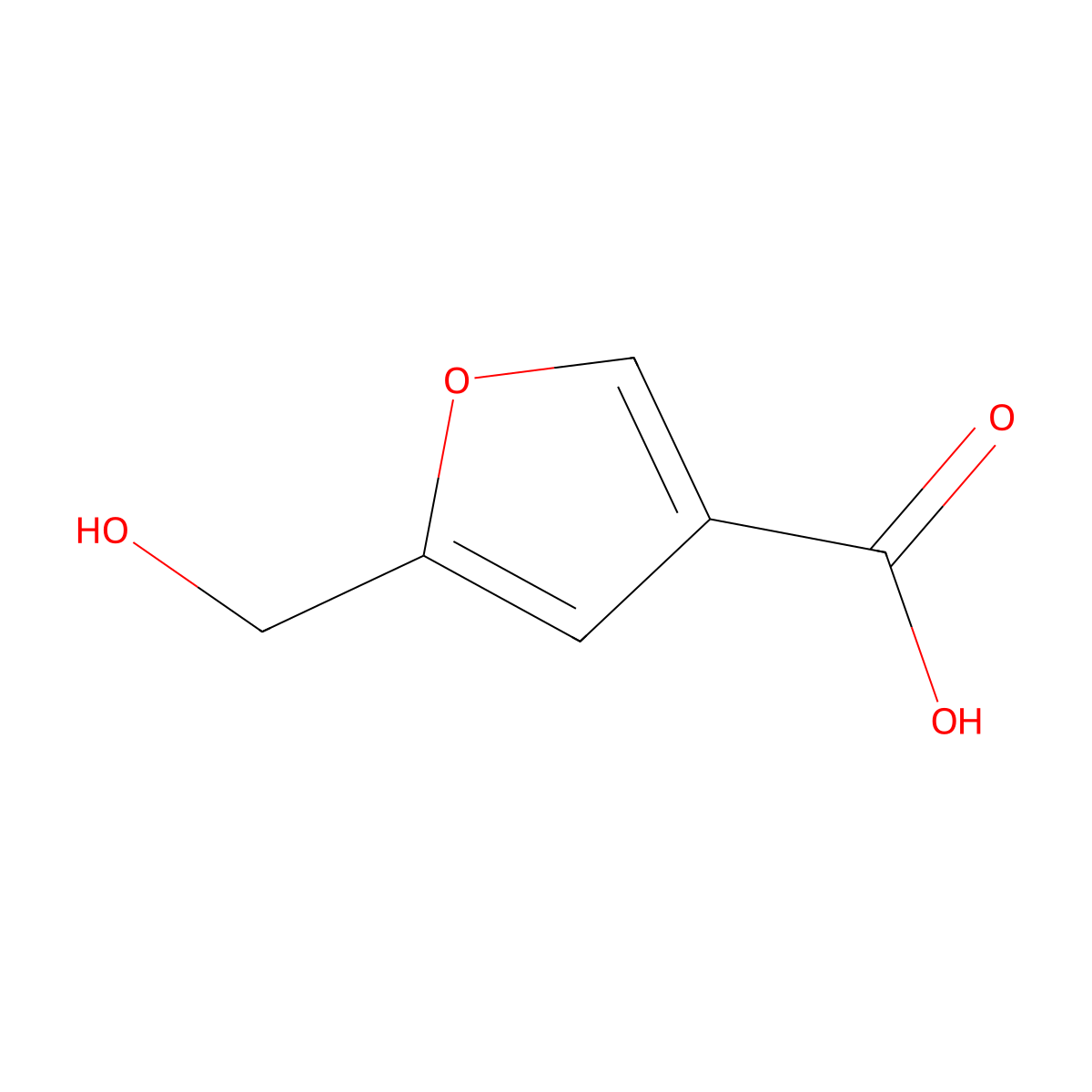 5-Hydroxymethylfuran-3-carboxylic acid molecular structure, CAS 246178-75-6