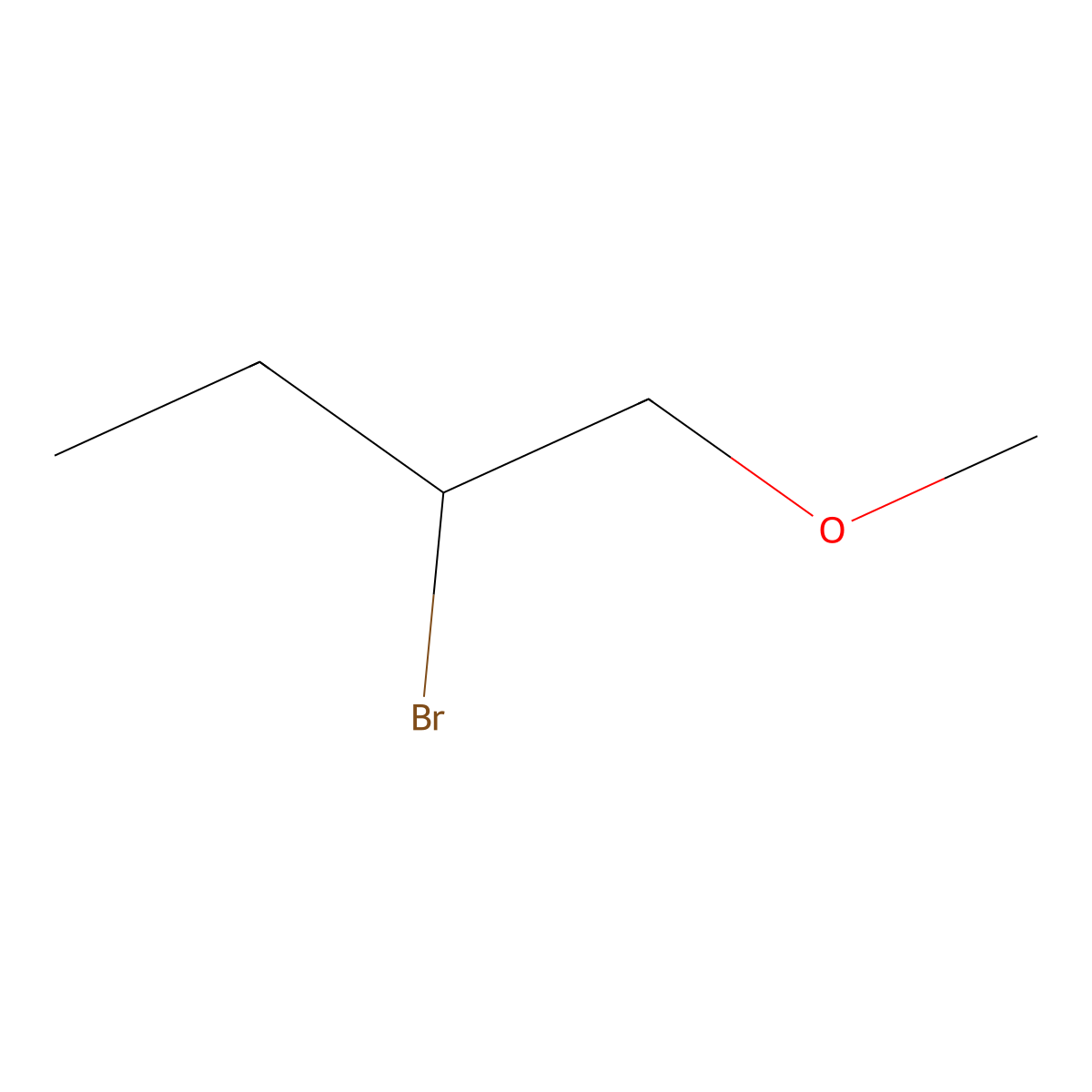 2-Bromo-1-methoxybutane molecular structure, CAS 24618-35-7