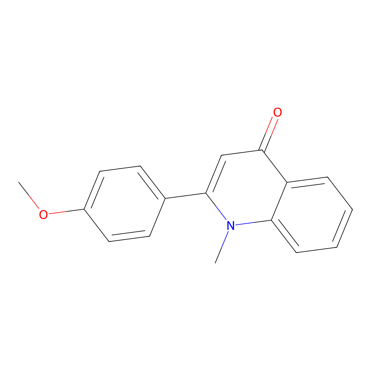 2-(4-methoxyphenyl)-1-methyl-4(1H)-quinolinone molecular structure, CAS 246181-55-5