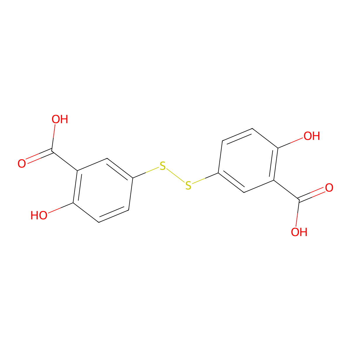 5,5'-Dithiodisalicylic acid molecular structure, CAS 24619-05-4